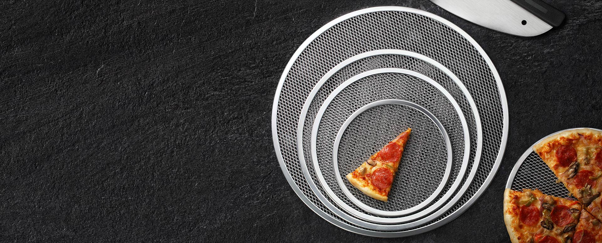 Aluminiumspizza -skærme