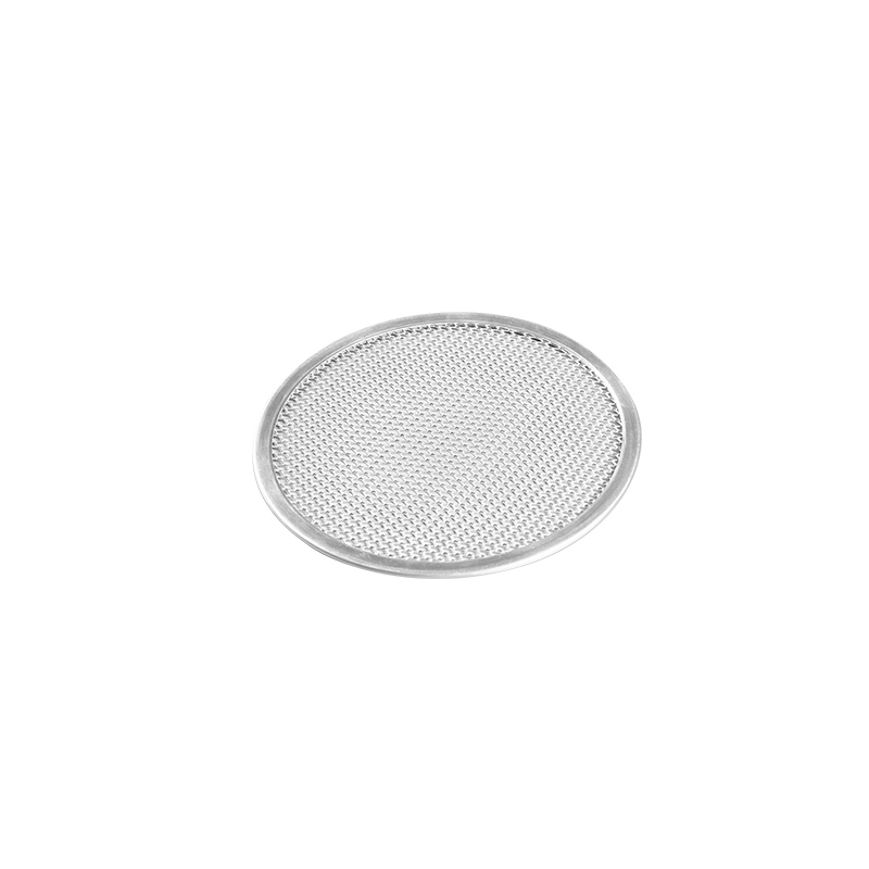 Runde 8-tommer diameter sømløs aluminiumsnet pizza skærm