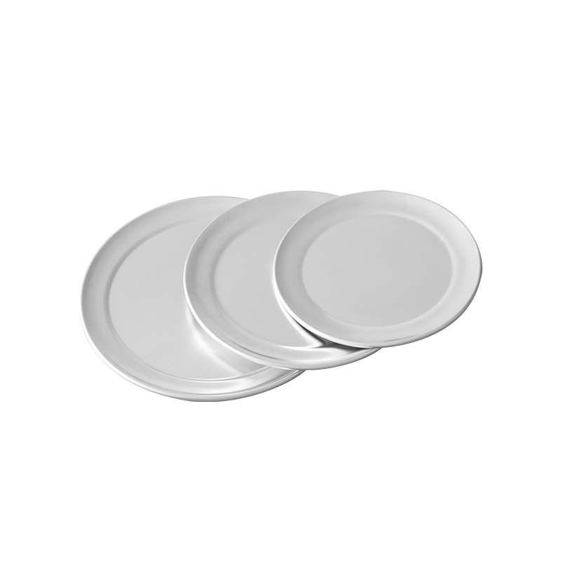 10-tommer 18-gauge bage aluminium bred kantpizza pan